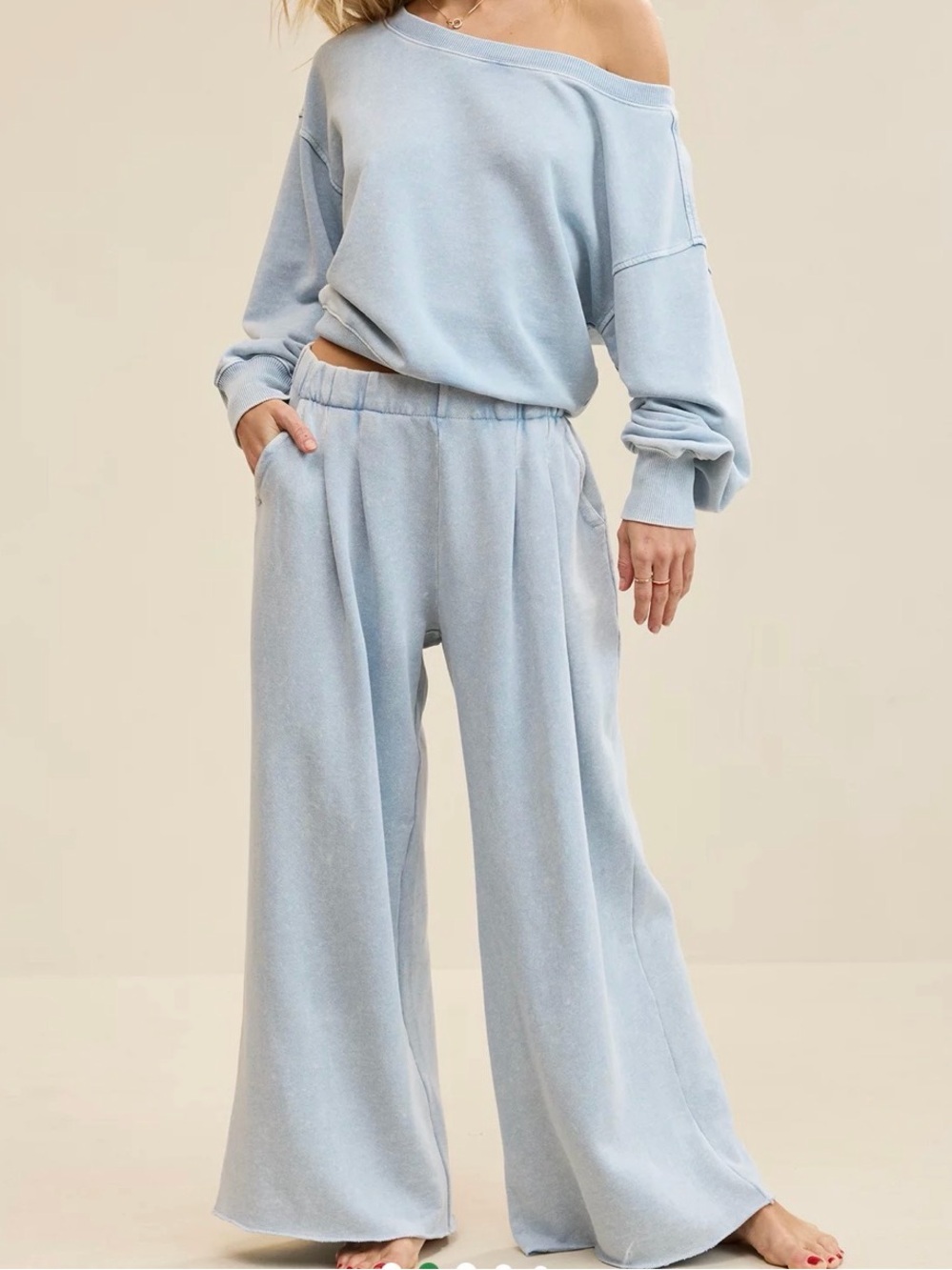 Aerie Street Trouser, Cloud Wash, size Small